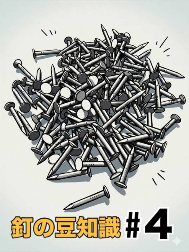 🔩 板を割れにくくする釘の打ち方（知っておくと便利な豆知識）

• 豆知識: 板の端に釘を打つと、割れてしまうことがありますよね。
そんな時は、釘の先をペンチなどで少しつぶしてから打つのがおすすめです👀

• 理由: 尖った釘は木の繊維を押し広げながら入っていくため、板が割れやすくなります。
先をつぶしておくと、釘が繊維を「切りながら」入るので割れにくくなるんです🔨

ちょっとした一手間で仕上がりが変わる、プロっぽい裏ワザです😉

#クギセイ #杉並区 #高円寺 #新高円寺 #DIY #リノベーション #建築金物 #住宅設備 #金物 #釘